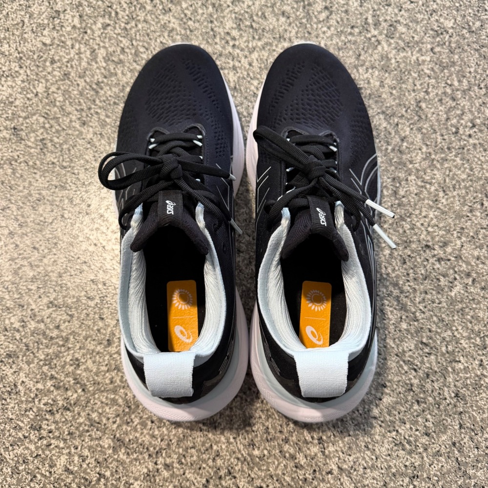 Asics Gel-Nimbus 25 Womens Running Shoes Black Pure Silver 1012B356 Size 11 - Picture 4 of 9